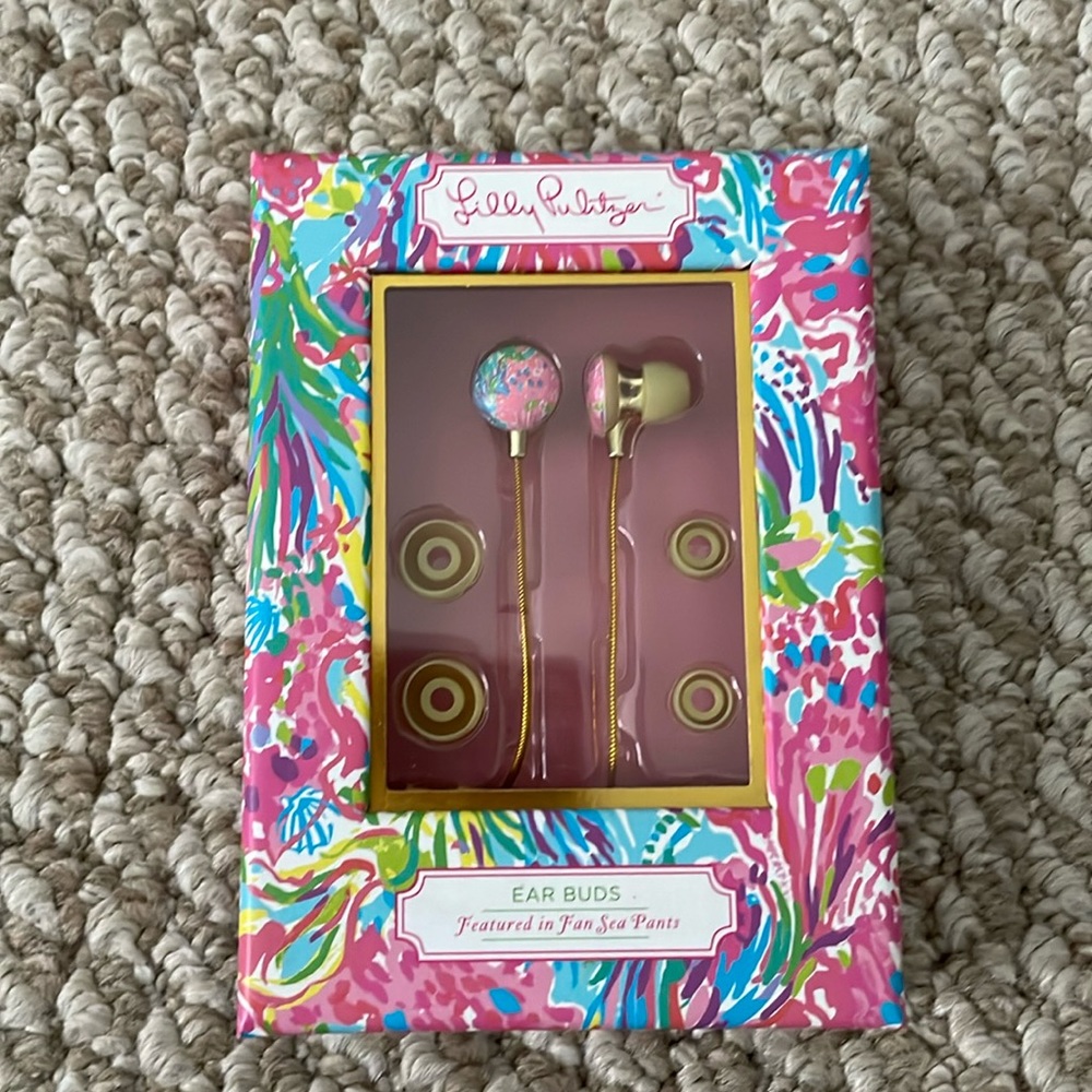 New in box Lilly Pulitzer Ear Buds